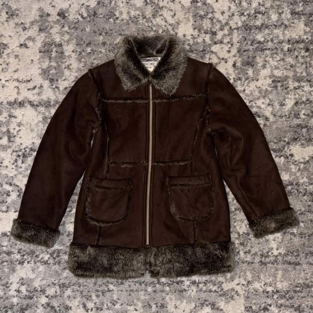 Vintage Cherokee Faux Fur Suede Jacket